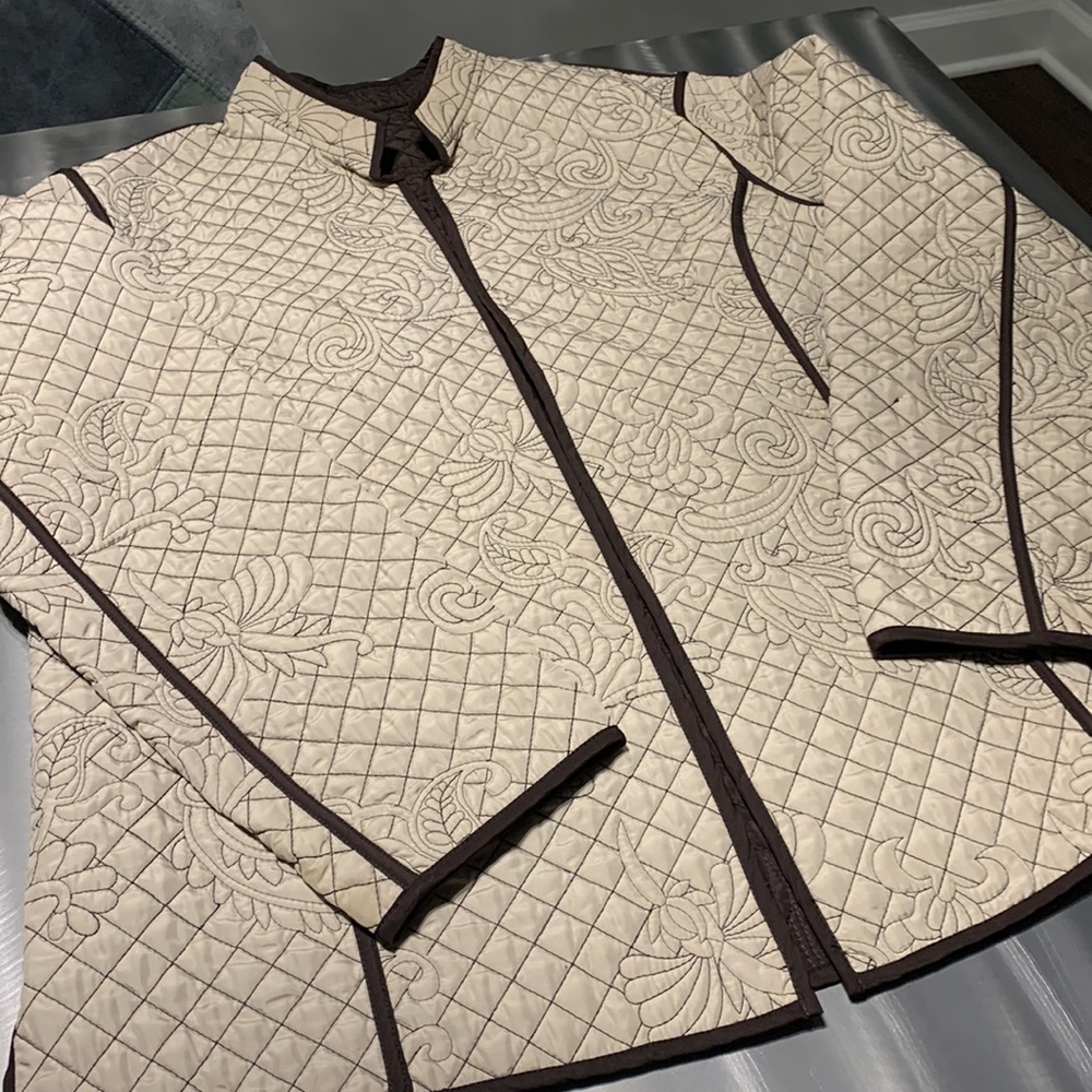 Vintage Reversible Quilted Open Front Jacket Size L
